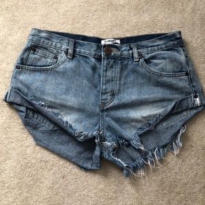 One Teaspoon Distressed Cuttoff Shorts